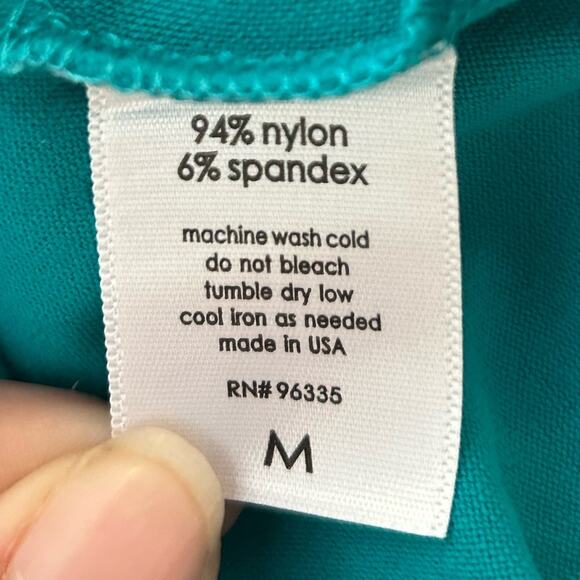 Susana Monaco teal off the shoulder stretch midi dress romantic pretty sz M - Picture 8 of 8